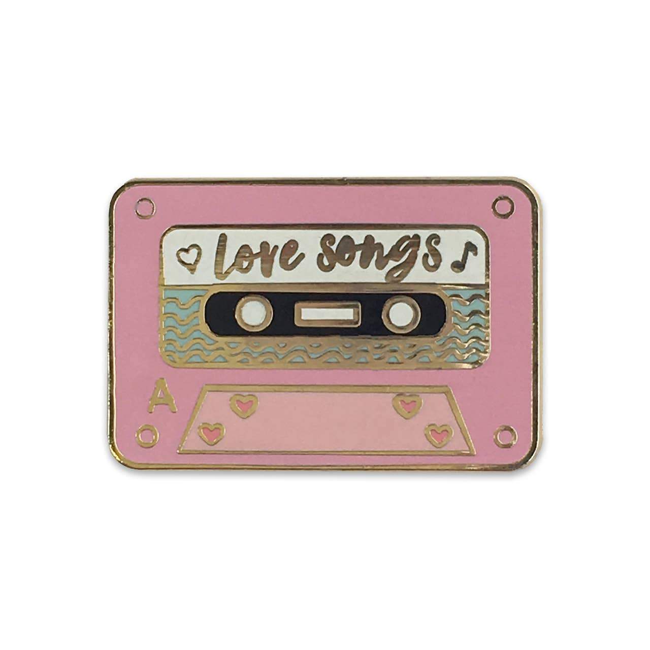 Mixed Tape Love Songs Enamel Pin Brooches & Lapel Pins Wildflower + Co. 