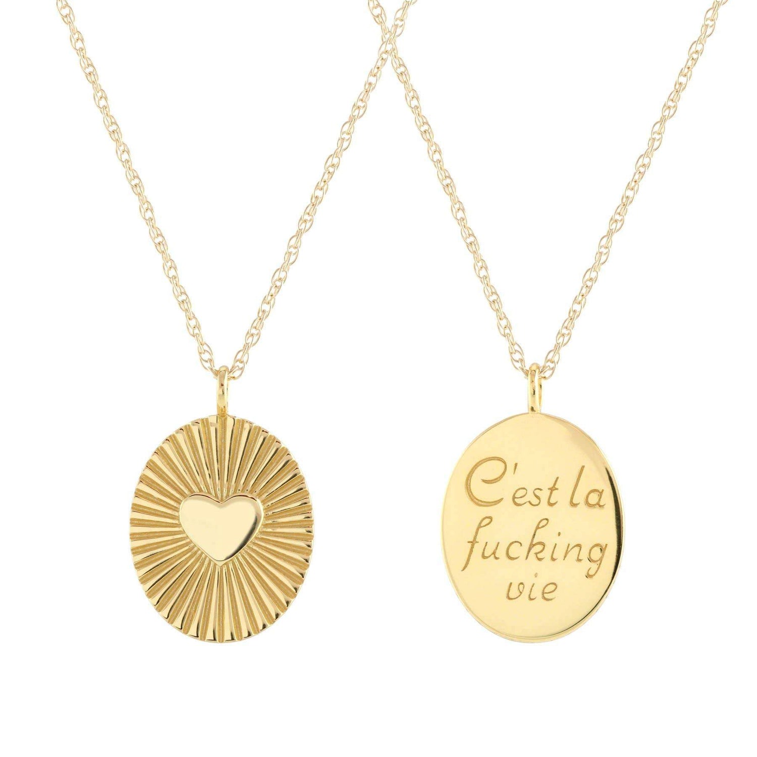 C'est La F-ing Vie Charm Necklace Kris Nations 