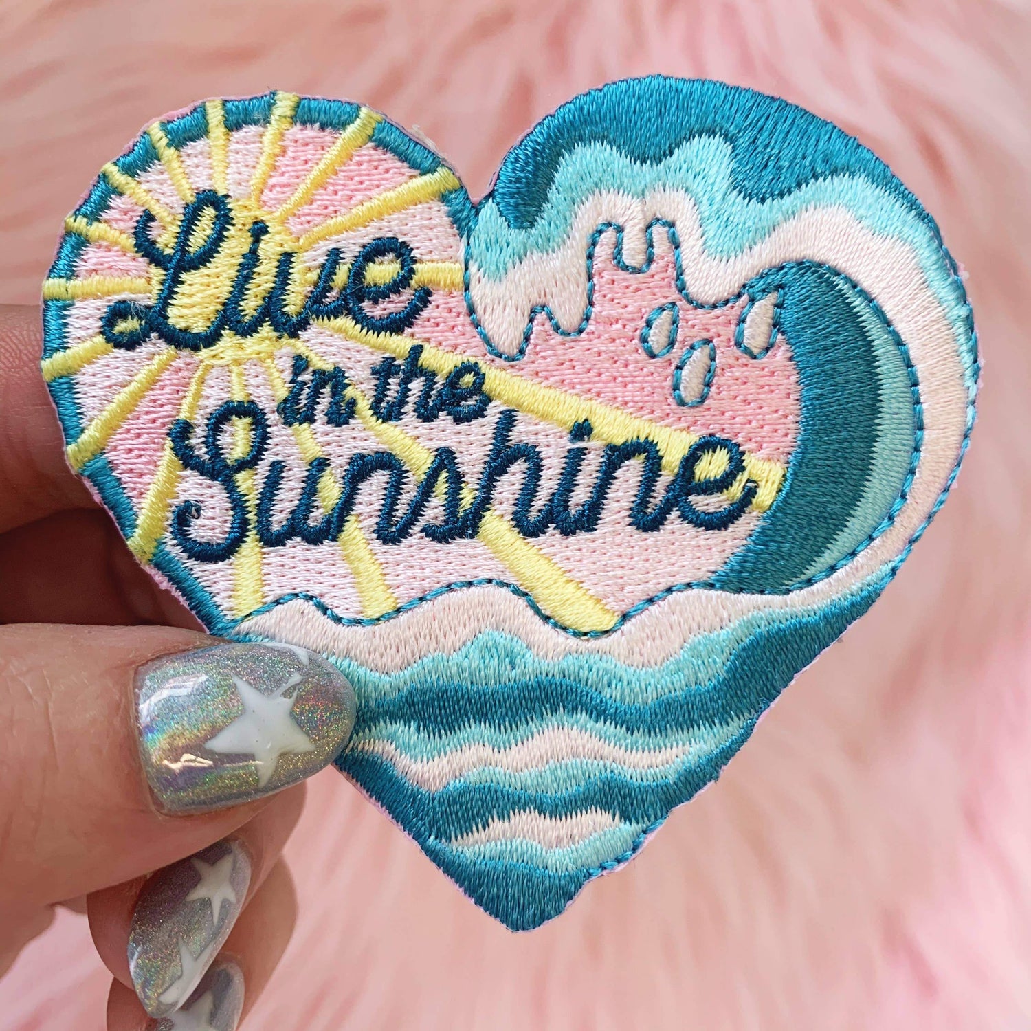 Patch - Waves Collection - Live in the Sunshine Heart Patch Wildflower + Co. 