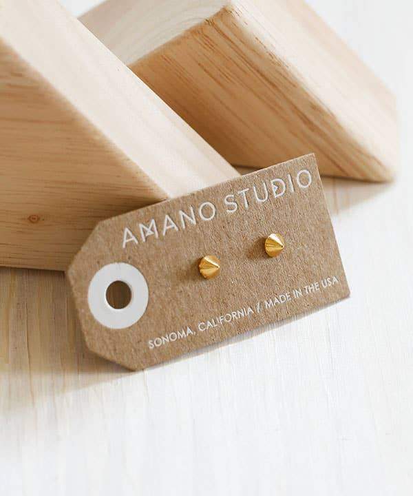 Geometric Cone Stud Earrings Amano Studio 