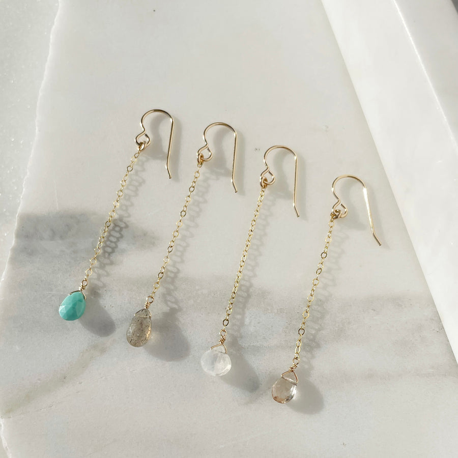 Moonstone Drop Earrings Token Jewelry 