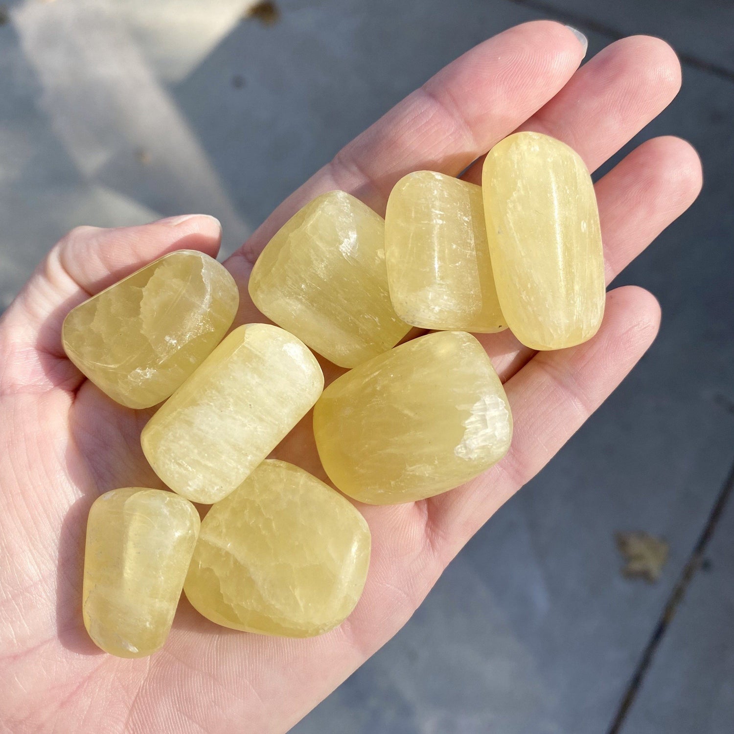 Lemon Yellow Calcite Pocket/Palm Stone Crystal Crystals Amazing Crystals- Etsy SMALL: 15-30 GRAMS 