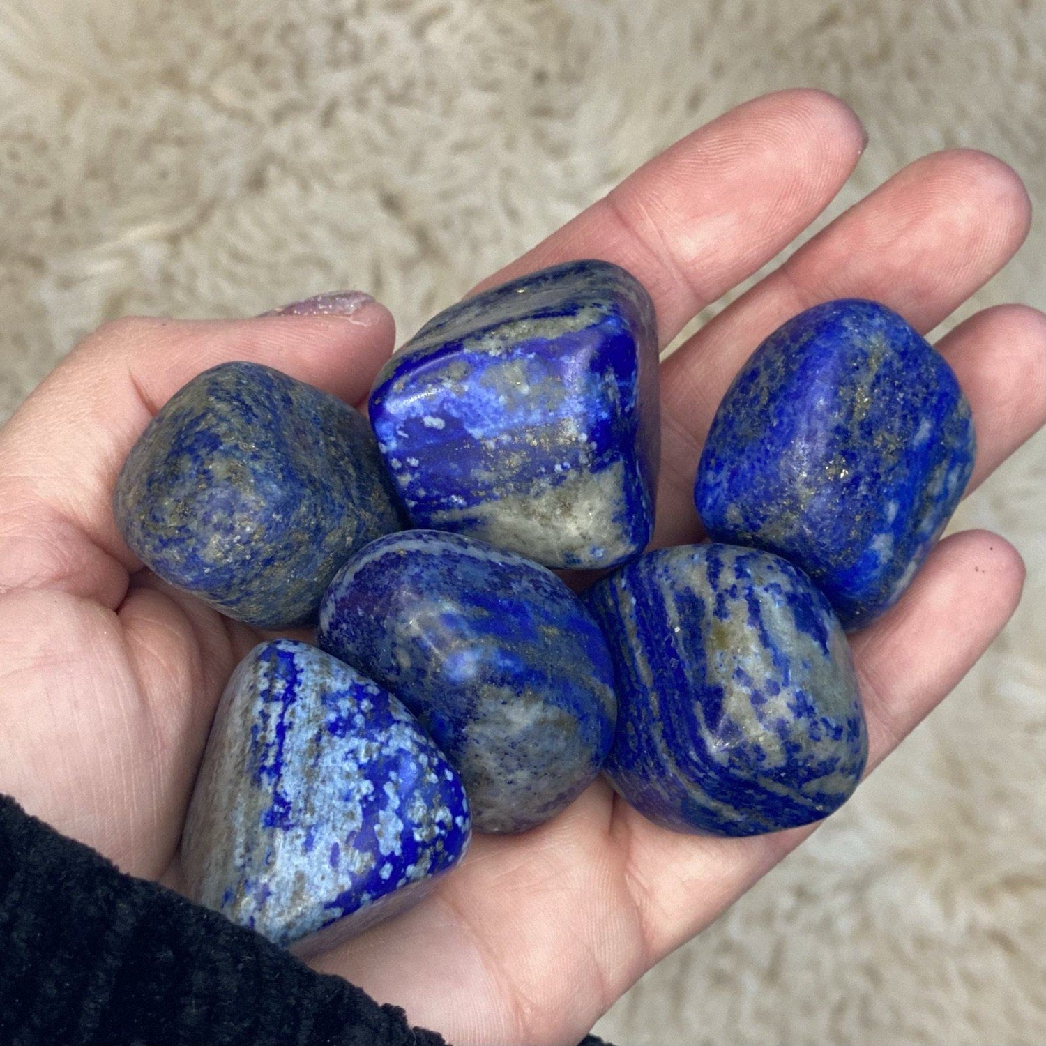 Lapis Lazuli Polished Palm Stone – MoxyMavenStudio