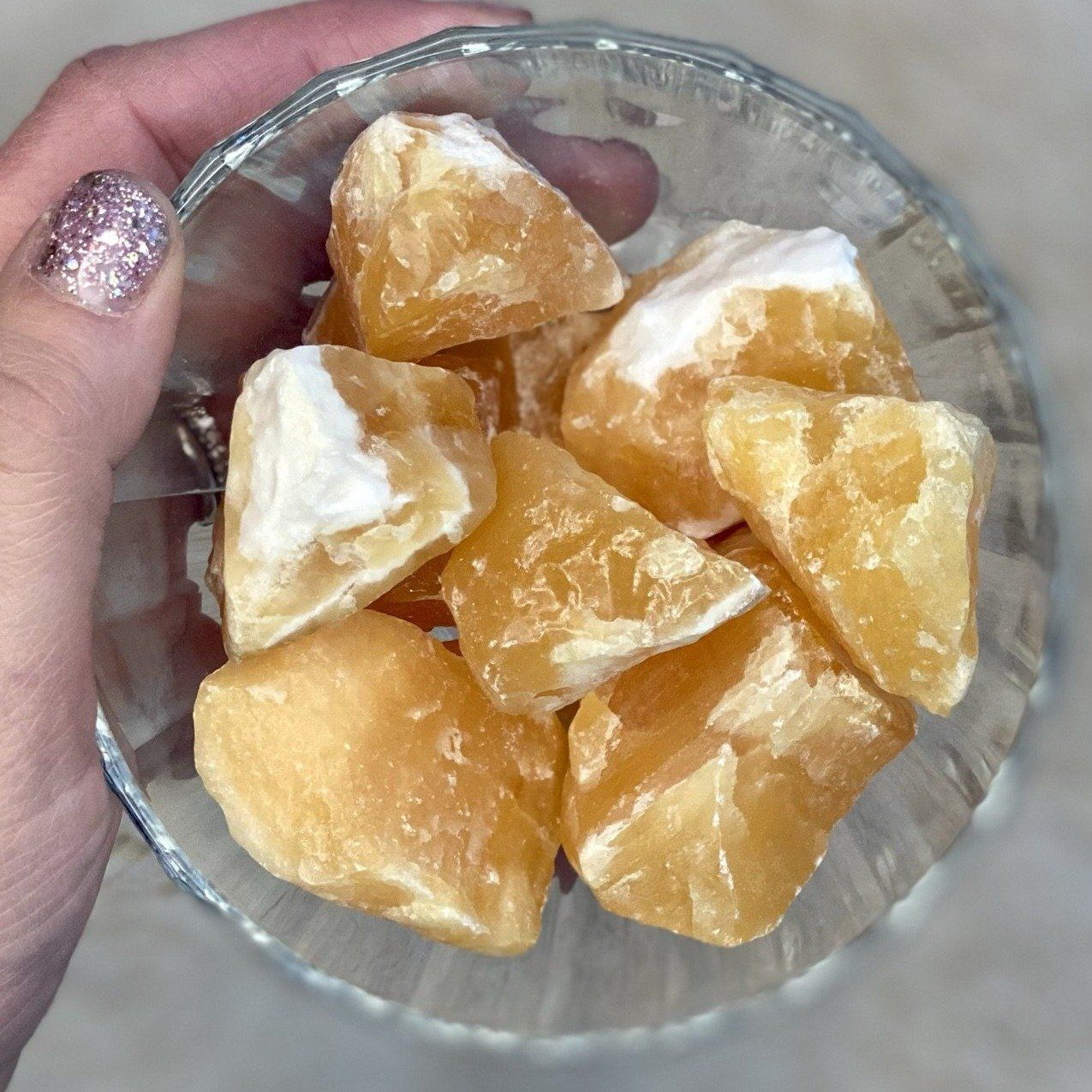 Orange Calcite Chunk Crystals Amazing Crystals- Etsy 