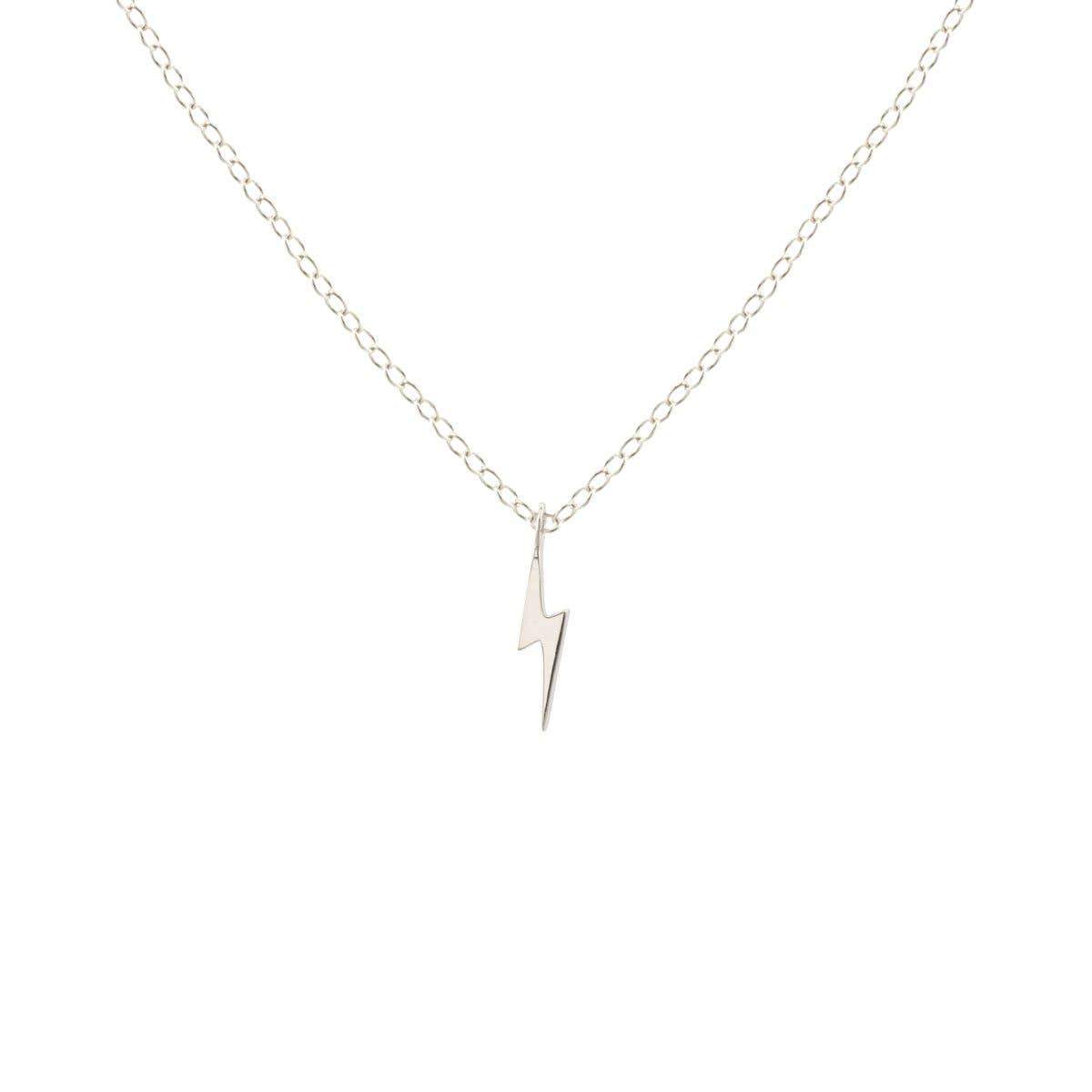 Lightning Bolt Charm Necklace Necklaces Kris Nations Sterling Silver 