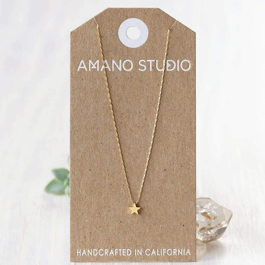 Tiny Little Shiny Star necklace Amano Studio 