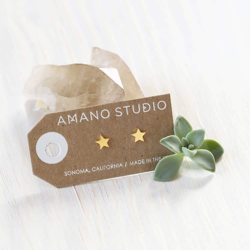 Star Stud Earrings~ Gold Amano Studio 