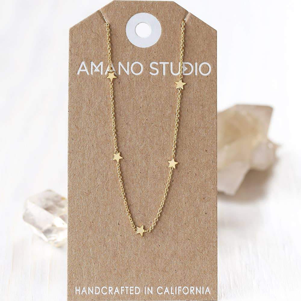 Tiny Star Constellation Necklace Necklaces Amano Studio 