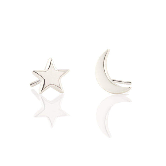 Star and Moon Stud Earrings Kris Nations 