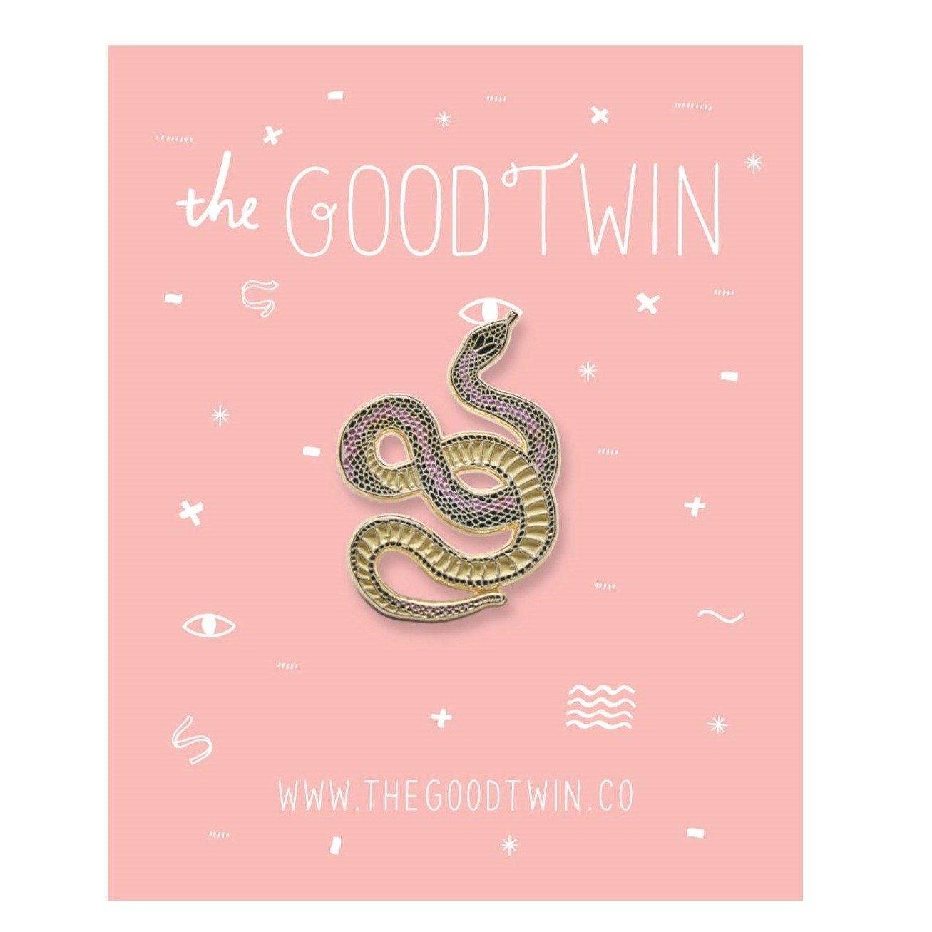 Snake Pin + Post Card Pins The Good Twin 