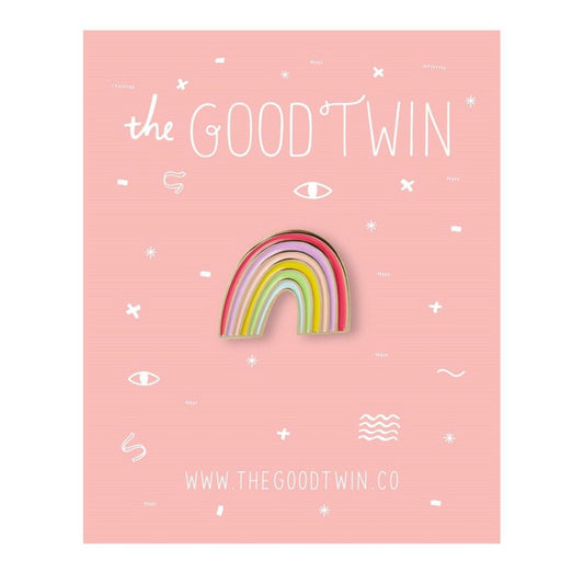 Rainbow Pin + Post Card Pins The Good Twin 
